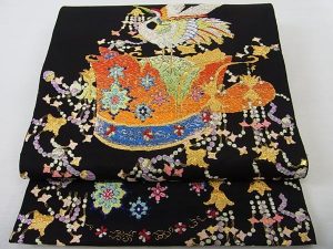 ☆きもの北條☆ 特選 龍村平蔵 花の図 上品な和の装いに 利休白茶色 金